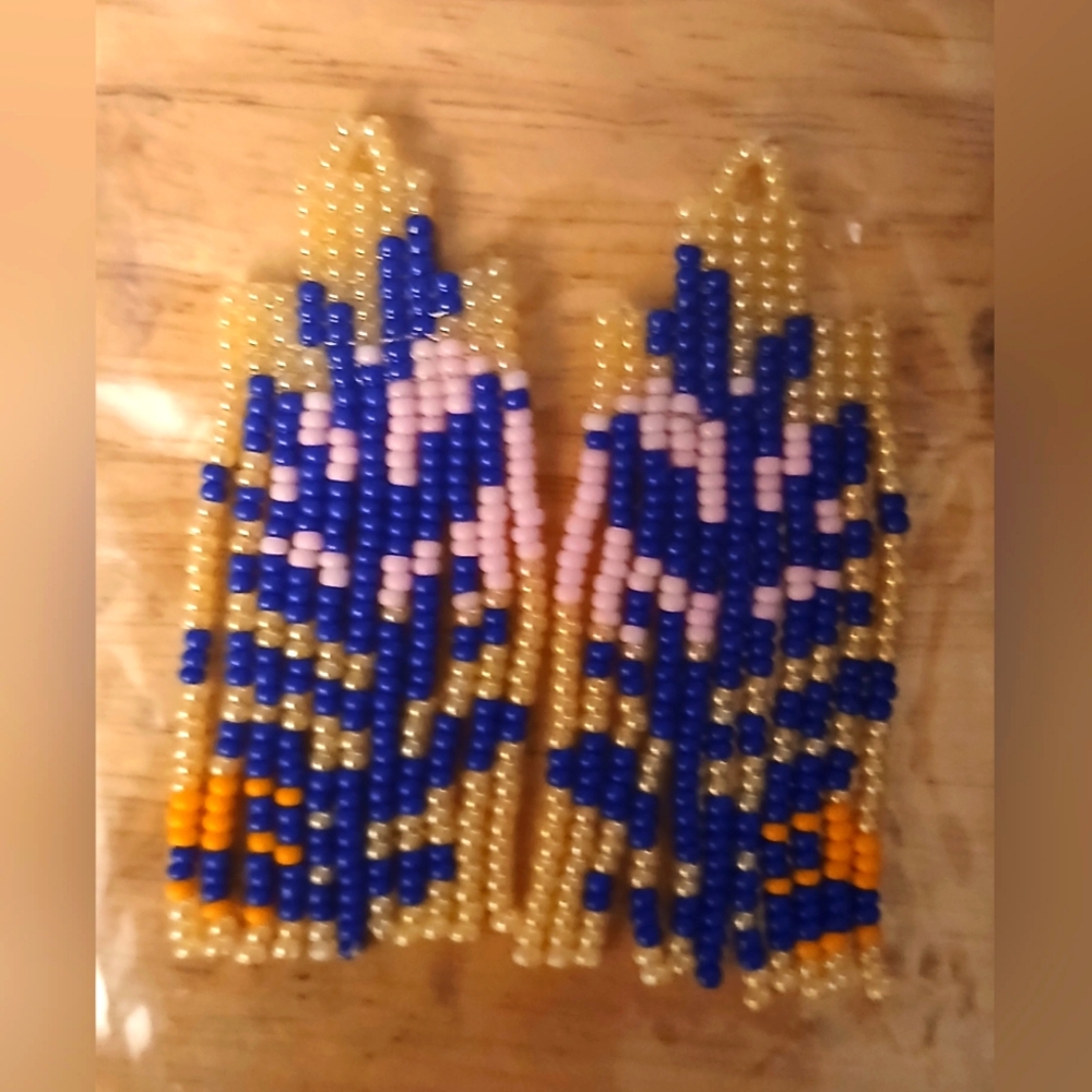 Hand beaded earrings